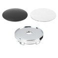 thumbnail image 4 of Unique Bargains 4 Pcs Ton Argent 60mm Dia 5 Clips Enjoliveurs de Moyeu Central de Roue de Voiture, 4 of 7