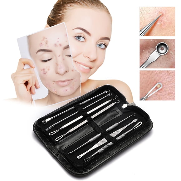 Facial Pore Extractor Kit Blackhead Remover Comedone Zit Popping Tool for Nose and Skin Care