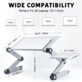 thumbnail image 2 of Bureau d'Ordinateur Portable à Hauteur Réglable Support d'Ordinateur Portable pour Lit Bureau Portable pour Genoux Table Pliable Poste de Travail Rehausseur de Cahier Plateau Ergonomique pour Ordinateur Support de Lecture Plateau de Lit Bureau Debout Argent Amazon Ba, 2 of 8