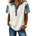 thumbnail image 2 of Fashion Women's Summer Short Sleeve Round-Neck Solid Regular Tank Tops, 2 of 4