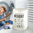 thumbnail image 4 of BKER Patterned Linen Laundry Hamper Without Lid Large Open Top Dirty Stylish And Breathable Fabric For Bedroom Or Bathroom Easy And Durable Design, 4 of 5