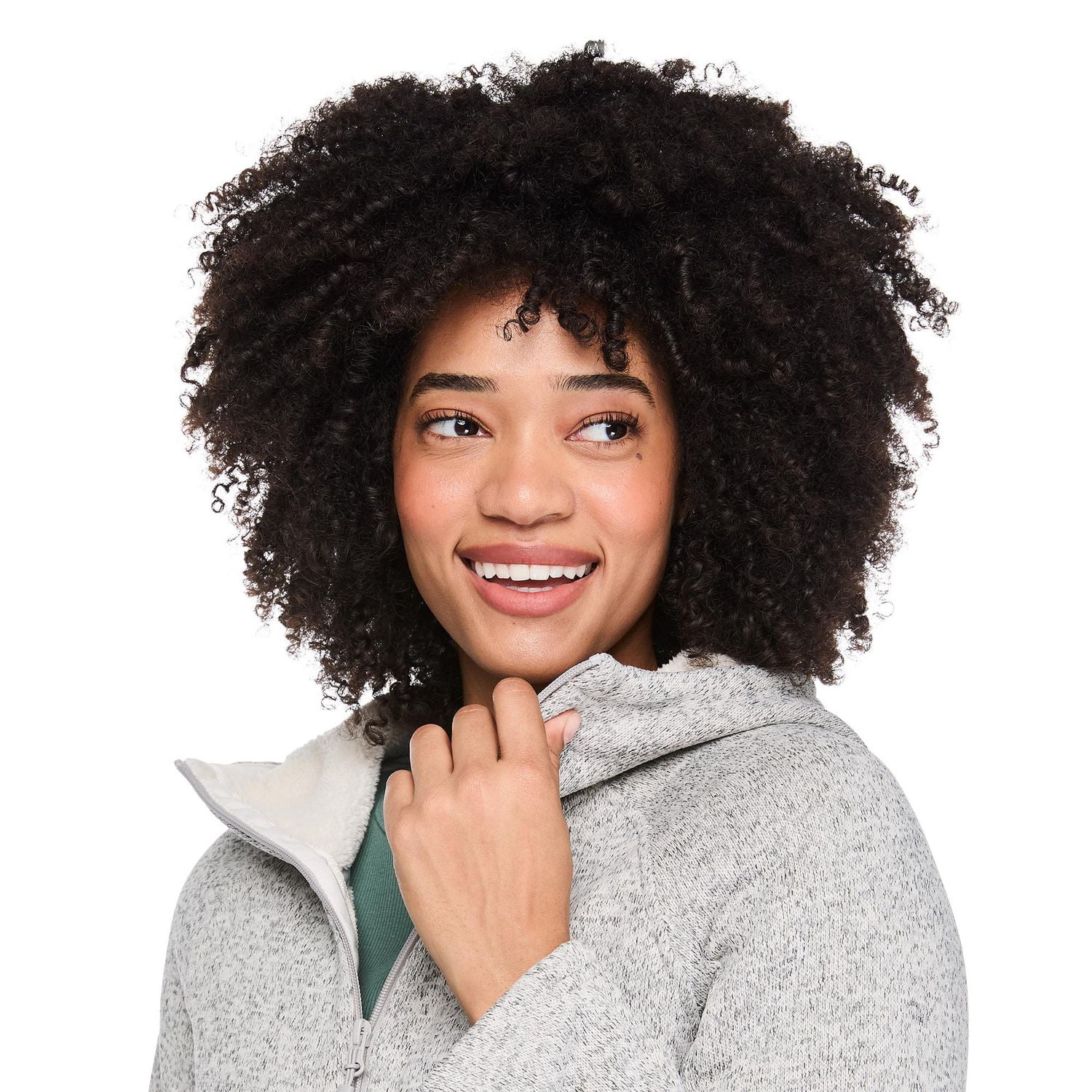 George Women's Faux Shearling Zip Up Jacket