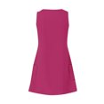thumbnail image 4 of Timegard Robes pour Femmes Col en V Été Décontracté Robes T-Shirt Sortie de Plage Robe Débardeur avec Poches, 4 of 5