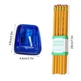 thumbnail image 3 of EGNMCR Back to School, Student Plastic Colored Transparent Pencil Sharpener Pencil Set-geometric Double Hole Sketch Sharpener Pencil Set- 4pc Pencil Sharpener And 10pc Pencil pencil pencil, 3 of 7