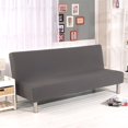thumbnail image 3 of CHOK 2024 Futon Slipcover Armless Sofa Covers Stretch Sofa Bed Slipcover Protector Elastic (Light Gray Animal), 3 of 7