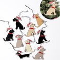 thumbnail image 2 of Pet Dog Christmas Tree Pendants Ornament Wood Hanging Dog Sign, 2 of 7