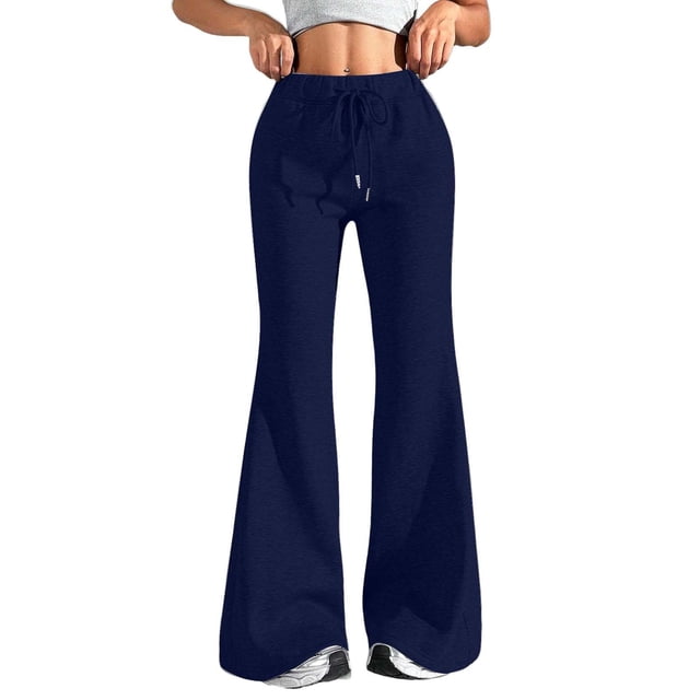 Women Fashion Solid High Waisted Slimming Sweatpants Casual Long Pants