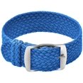 thumbnail image 1 of Unisex Perlon Nylon Bracelet with Stainless Steel Silver Buckle, Blue, 20mm, 1 of 6