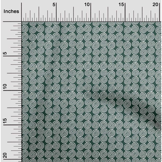 oneOone Polyester Lycra Fabric Spiral Block Print Fabric By Yard 56 Inch Wide