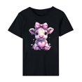 thumbnail image 5 of Meichang T-Shirts Graphiques pour Femmes, T-Shirts de la Saint-Valentin, Imprimé Amour Doux, Manches Courtes, Col Rond, Chandail Ample, Hauts de Vacances Décontractés, 5 of 5
