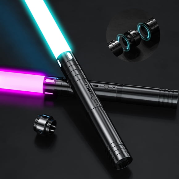 Lightsaber, Light Sabers with RGB 15 Colors, USB Rechargeable Lightsabers with FX Sound and Motion Sensors, Light Saber Sword Toy