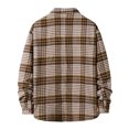 thumbnail image 5 of Meichang Men's Flannel Shirts Plus Size Plaid Outerwear Fall Button Down Shirt Jacket Regular Fit Long Sleeve Cardigan Jacket, 5 of 5