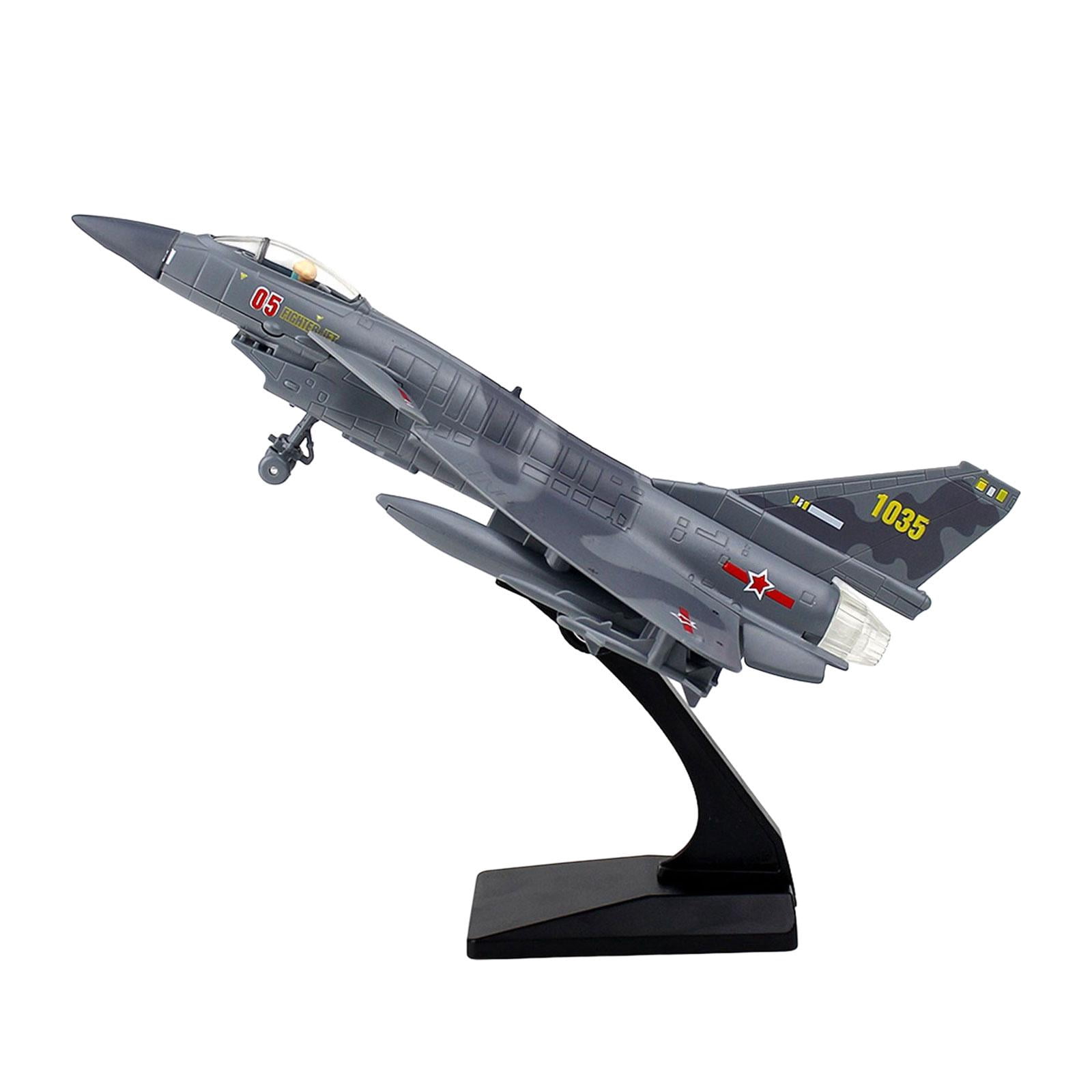 TISHITA Avion de Chasse Jouets pour Enfants de Collection Modèle d'Avion pour Décoration de Bureau Gris