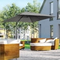 thumbnail image 2 of Outsunny Parasol de Patio Déporté avec Base, Manivelle, Rotation à 360°, 2 of 10