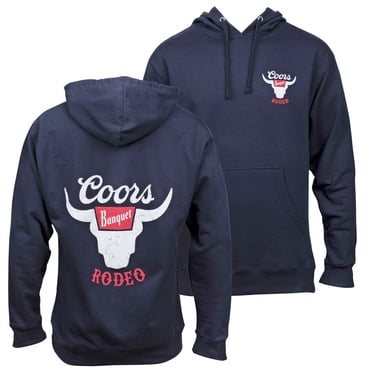 Coors Banquet Rodeo Bull Horns Logo Hoodie-3XLarge