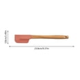 thumbnail image 2 of Round Wood Handle Silicone Spatula Household Mixing Scraper Kitchen Baking Cake Scraper Silicone Baking Mats Cookie Sheet Bakeware for Air Fryer Baking Sheet Set Baking Sheet with Rack Bakeware, 2 of 3