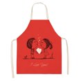 thumbnail image 1 of RKSTN Kitchen Utensils 1pc Parent Adult The Family Kitchen Valentine's Day Print Linen Family Aprons Kitchen Utensils, 1 of 1