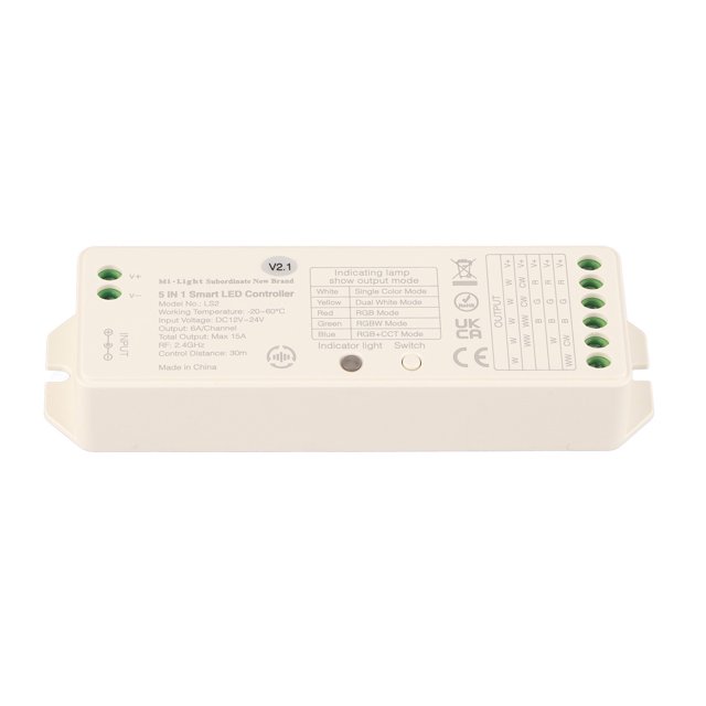 LED Controller,Milight 5 In 1 LED Strip Controller RGBLED Controller High-Intensity Output