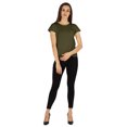 thumbnail image 2 of Inkmeso T-Shirt Basique Uni à Manches Courtes pour Femmes avec Poche Appliquée, Haut Basique Décontracté d'Été, 2 of 7