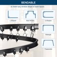thumbnail image 3 of Unique Bargains Flexible Curved Ceiling Curtain Track Bendable Mount for Curtain Rail Bunk  Window Room Divider (Black, 9.8ft), 3 of 7