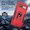 thumbnail image 2 of KOMI for Google Pixel 8 Case with Screen Protector, Built in 360°Adjustable Ring Kickstand Military Protective Armor ShockProof Cover - Green, 2 of 5