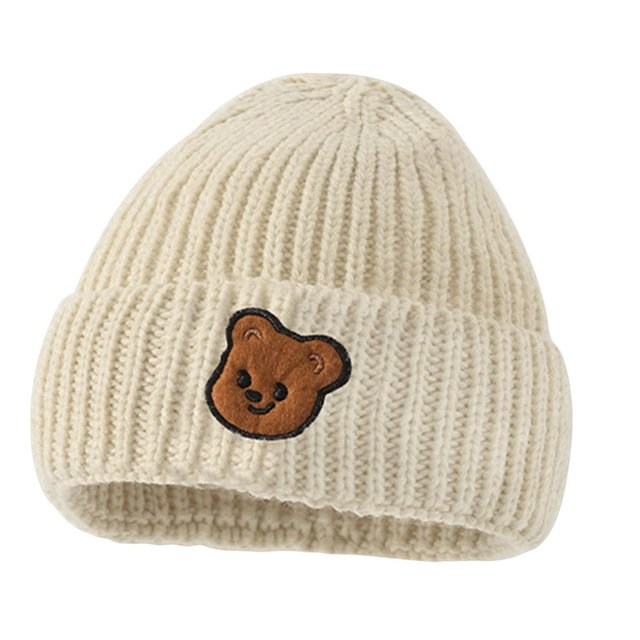 Plush Balls Ears Decor Fleece Lining Solid Color Ear Protection Baby Beanie Winter Infant Cartoon Shape Bucket Hat Scarf Cap