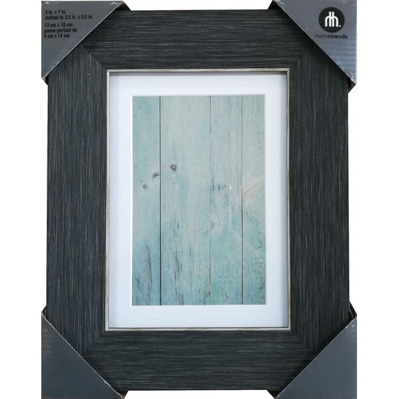 Cadre photo hometrends 5 x 7 po d'effet bois en gris