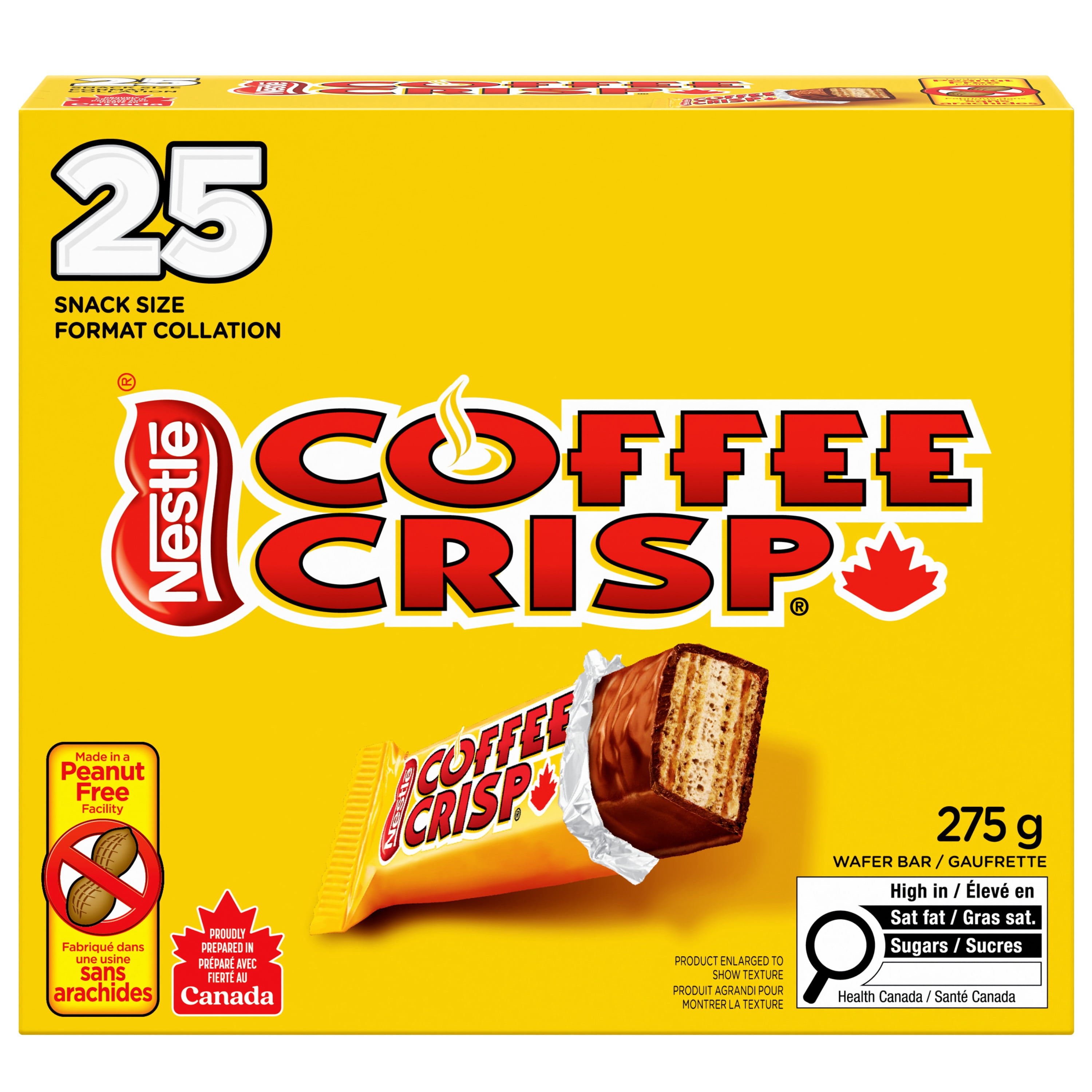 COFFEE CRISP Mini Wafer Bars, Prepared in a Peanut-free Facility, Prepared in Canada