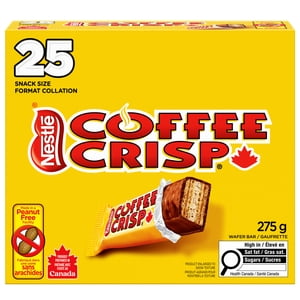 COFFEE CRISP Mini Barres de Wafer, préparées dans une installation sans arachide, préparées au Canada