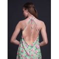 thumbnail image 2 of Bimba Floral Causal Long Backless Halter NeckDressWomen Printed BeachDress-Large, 2 of 6