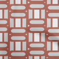 thumbnail image 1 of oneOone Silk Tabby Orange Fabric Geometric Sewing Material Print Fabric By The Yard 42 Inch Wide, 1 of 4