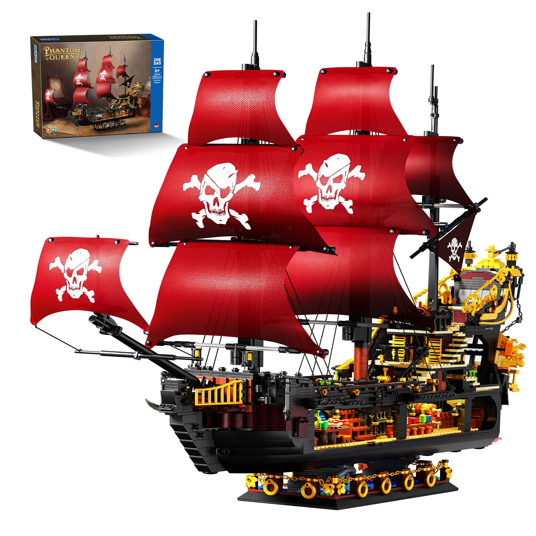 Adult Pirate Ship Building Kit, Queen Anne's Revenge Pirate Ship