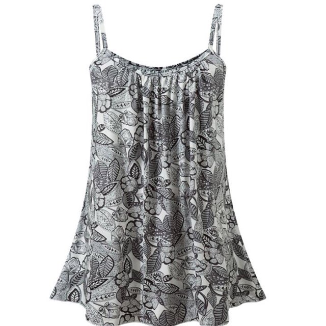 Fridja Robe Débardeur Ample Sans Manches à Rayures et Col en V pour Femmes