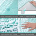 thumbnail image 4 of Bathroom Rug Set of 2, Anti-Slip Washable Plush Bathroom Floor Mat, Microfiber Absorbent Striped Bath Rug for Tub, Bathroom and Shower (18''x26''+20''x32'', Aqua Blue), 4 of 6