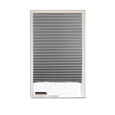 Stores en papier plissé sans cordon Mainstays, gris, 91&nbsp;cm x 183&nbsp;cm, paquet de&nbsp;3