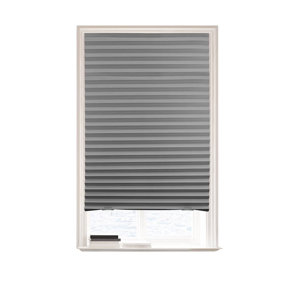 Mainstays Cordless Pleated Paper Shade, Grey, 36" x 72"