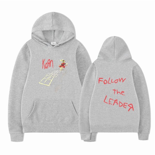 Chandail à Capuchon Follow The Leader Korn Follow The Leader Marchandise Unisexe à Imprimé Graphique, Chandail à Capuchon à Manches Longues