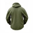 thumbnail image 4 of EGNMCR Jackets for Men Outdoor Warm Inner Liner Fleece Jacket Men's Cold Proof Stormsuit Hood Jacket Solid Color Hooded Jacket, 4 of 5