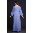thumbnail image 2 of Bimba Robe Maxi à Manches Longues pour Femmes en Georgette Mousse Imprimée de Trèfles et de Fleurs, Taille Élastique - XX-Grand, 2 of 5