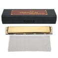 thumbnail image 3 of Harmonica, Harmonica Instrument de Musique, Étui pour Harmonica Harmonica pour Enfants Durable pour Adultes Débutant Touche C Dorée, 3 of 8