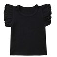 thumbnail image 1 of EYIIYE Baby Girl Ruffle Sleeve T-Shirt Top Basic Tee Summer Outfit, 1 of 4