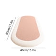 thumbnail image 3 of ABPWLY Soft Shaggy imitation Wool Rug for Bedroom, 40x80cm Oval Plush Carpet with Non-Slip Back, Water Absorbent Washable Mat, Multiple Colors, 3 of 5