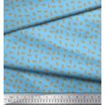 thumbnail image 2 of Soimoi Moss Georgette Fabric French Horn Musical Instrument Printed Fabric 1 Yard 42 Inch Wide, 2 of 3