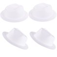 thumbnail image 1 of CTIRCHIU Diy Pulp Hat 4Pcs White Color Unfinished Blank Hat for Dancing Party and DIY Activities, 1 of 7