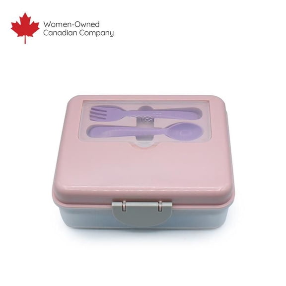 Melii 2 Tier Bento Box - pink - 1 count