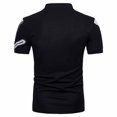 thumbnail image 4 of CEHVOM Men Short Sleeve Printing Turndown Pullover T Shirt Blouse Sale, 4 of 4