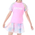 thumbnail image 3 of Toddler Girls Swimsuits Leopard Print Cute Swimwear Swim Shirts and Rash Guards Size L, 3 of 6