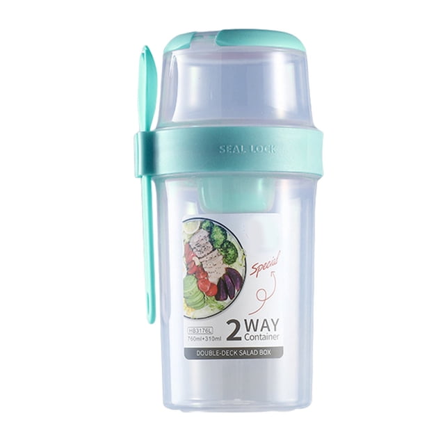 Glass&Bottle Cereal And Milk Container Double Layer Hiking Food Container Snack Cup Camping And RV Storage And Organization To Go Cup For Yogurt Container