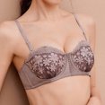 thumbnail image 3 of Bras for Women, Womans Solid Color Thin Style Ventilate No Rims Lace Crystal Glass Ear Bra, 3 of 3