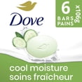 thumbnail image 2 of Dove Beauty Bar 1/4 Moisturizing Cream Cool Moisture, 106 g (6 bars), 2 of 8